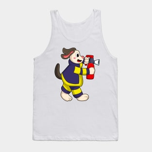 Dog as Firefighter with Fire extinguisher Tank Top